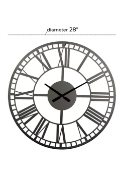 Budget ⭐ Contemporary Metal Wall Clock by Monroe Lane ⭐ -Monroe Lane Sales Belk 7611