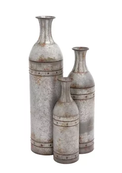 Top 10 🛒 Farmhouse Metal Vase - Set of 3 by Monroe Lane 🧨 -Monroe Lane Sales Belk 7623
