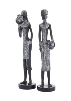 Cheap 🌟 Eclectic Polystone Sculpture - Set of 2 by Monroe Lane 🔥