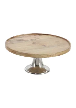 Budget 🎉 Modern Mango Wood Cake Stand - Set of 3 by Monroe Lane ⭐ -Monroe Lane Sales Belk 7696