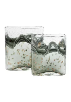 New 🛒 Contemporary Glass Vase - Set of 2 by Monroe Lane 🛒