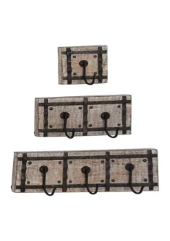 Buy 🎉 Mango Wood Rustic Wall Hook - Set of 3 by Monroe Lane 🔔 -Monroe Lane Sales Belk 7745
