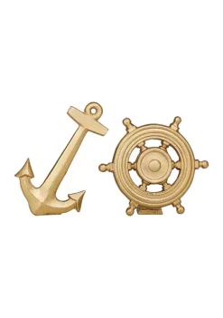 Best reviews of 🤩 Nautical Aluminum Bookends - Set of 2 by Monroe Lane 💯