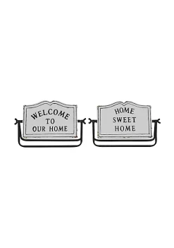 Cheapest ❤️ Farmhouse Metal Decorative Sign - Set of 2 by Monroe Lane ✔️