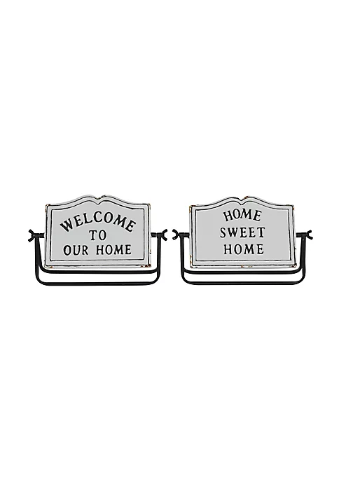 Cheapest ❤️ Farmhouse Metal Decorative Sign - Set of 2 by Monroe Lane ✔️ 1 Cheapest ❤️ Farmhouse Metal Decorative Sign - Set of 2 by Monroe Lane ✔️