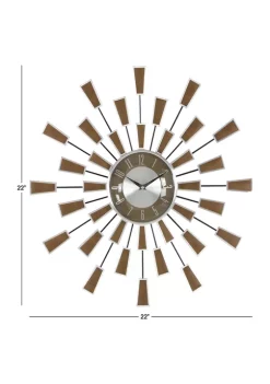Discount 🥰 Modern Metal Wall Clock by Monroe Lane 🛒 -Monroe Lane Sales Belk 7872