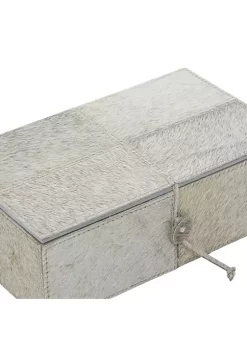 Coupon 👏 Glam Leather Box - Set of 2 by Monroe Lane 😀 -Monroe Lane Sales Belk 7895