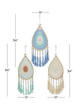 Coupon 🤩 Bohemian Cotton Dreamcatcher Wall Decor - Set of 3 by Monroe Lane 🤩 -Monroe Lane Sales Belk 7941