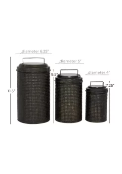 Top 10 🥰 Farmhouse Metal Canisters - Set of 3 by Monroe Lane 😀 -Monroe Lane Sales Belk 7973