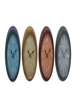 Cheap 🤩 Iron Vintage Wall Clock - Set of 4 by Monroe Lane 🥰