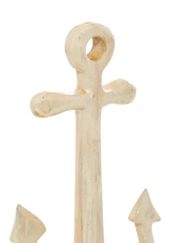 Cheapest ✔️ Teak Wood Coastal Anchor Sculpture by Monroe Lane 🎉 -Monroe Lane Sales Belk 8086