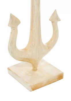Cheapest ✔️ Teak Wood Coastal Anchor Sculpture by Monroe Lane 🎉 -Monroe Lane Sales Belk 8087