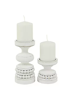 Brand new 😉 Traditional Wood Candle Holder - Set of 2 by Monroe Lane 👍