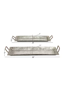 Top 10 👍 Farmhouse Metal Tray - Set of 2 by Monroe Lane ⭐ -Monroe Lane Sales Belk 8145