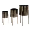 Budget ⌛ Contemporary Metal Planter - Set of 3 by Monroe Lane ⭐