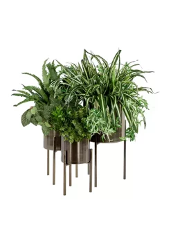 Budget ⌛ Contemporary Metal Planter - Set of 3 by Monroe Lane ⭐ -Monroe Lane Sales Belk 8151