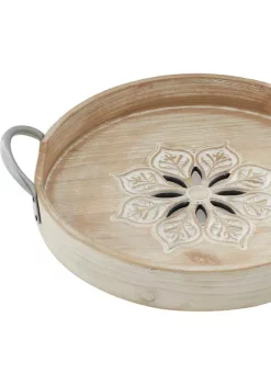 Outlet 👏 Vintage Wood Tray - Set of 2 by Monroe Lane 🛒 -Monroe Lane Sales Belk 8184