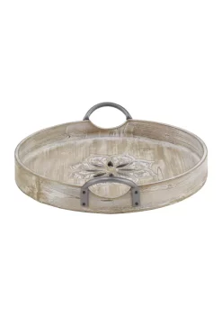 Outlet 👏 Vintage Wood Tray - Set of 2 by Monroe Lane 🛒 -Monroe Lane Sales Belk 8186