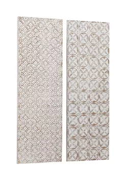 New 👏 Traditional Wood Wall Decor - Set of 2 by Monroe Lane 🧨 -Monroe Lane Sales Belk 8192