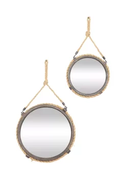 Wholesale β¨ Rustic Metal Wall Mirror - Set of 2 by Monroe Lane π