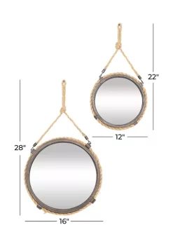 Wholesale ✨ Rustic Metal Wall Mirror - Set of 2 by Monroe Lane 😍 -Monroe Lane Sales Belk 8204