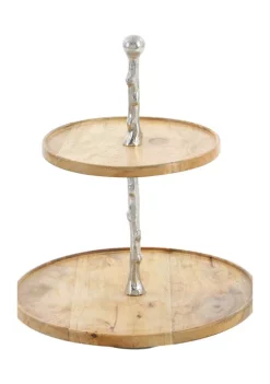 Best Pirce 😀 Farmhouse Mango Wood Tiered Server by Monroe Lane 👏 -Monroe Lane Sales Belk 8224