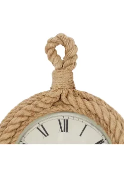 Wholesale 🤩 Coastal Jute Wall Clock by Monroe Lane 🔔 -Monroe Lane Sales Belk 8272