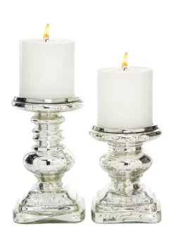 Best Pirce 👏 Traditional Glass Candle Holder - Set of 2 by Monroe Lane 🔥
