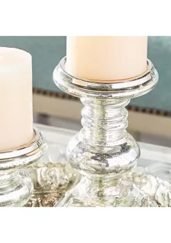 Best Pirce 👏 Traditional Glass Candle Holder - Set of 2 by Monroe Lane 🔥 -Monroe Lane Sales Belk 8298