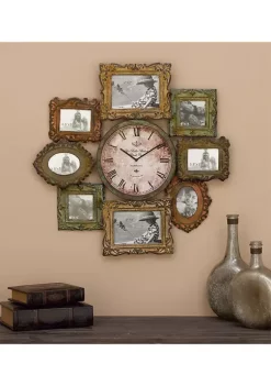 Deals 🥰 Eclectic Metal Wall Clock by Monroe Lane 👏