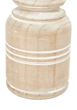 Best deal ❤️ Coastal Wood Candle Holder - Set of 3 by Monroe Lane 🌟 -Monroe Lane Sales Belk 8337