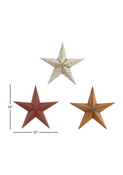 Promo 😉 Rustic Metal Wall Decor - Set of 3 by Monroe Lane 🌟 -Monroe Lane Sales Belk 8349