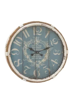 Best Sale ๐ Coastal Metal Wall Clock by Monroe Lane ๐