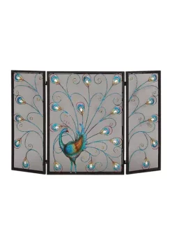 Hot Sale ⌛ Eclectic Metal Fireplace Screen by Monroe Lane 👏 -Monroe Lane Sales Belk 8386