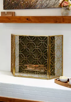 Promo ⌛ Contemporary Metal Fireplace Screen by Monroe Lane ✨ -Monroe Lane Sales Belk 8401