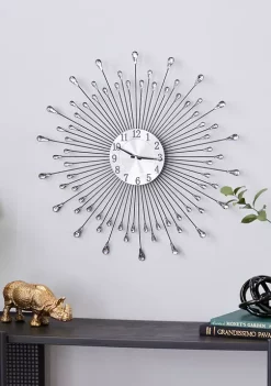 Best Pirce 😀 Modern Metal Wall Clock by Monroe Lane 🤩 -Monroe Lane Sales Belk 8430