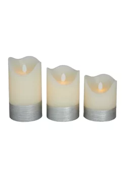 Cheapest 😍 Traditional Wax Flameless Candle - Set of 3 by Monroe Lane 💯 -Monroe Lane Sales Belk 846
