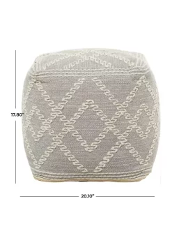 Promo 👏 Bohemian Fabric Pouf by Monroe Lane ✨ -Monroe Lane Sales Belk 8555