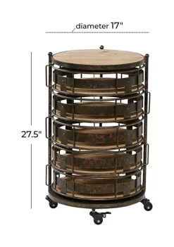 Best Pirce ✨ Farmhouse Metal Storage Cart by Monroe Lane 🔥 -Monroe Lane Sales Belk 8572