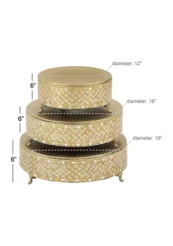 Budget 💯 Glam Metal Cake Stand - Set of 3 by Monroe Lane 😉 -Monroe Lane Sales Belk 8582