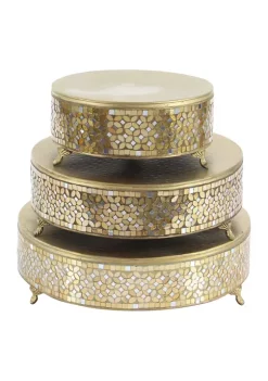 Budget 💯 Glam Metal Cake Stand - Set of 3 by Monroe Lane 😉 -Monroe Lane Sales Belk 8583