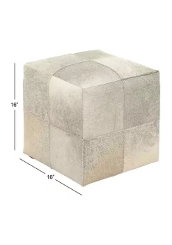 Budget 🧨 Contemporary Leather Stool by Monroe Lane 🔥 -Monroe Lane Sales Belk 8592