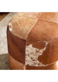 Best Sale 🌟 Contemporary Leather Stool by Monroe Lane ❤️ -Monroe Lane Sales Belk 8605