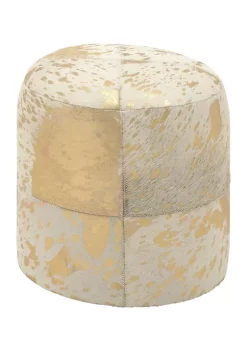 Best Sale 🌟 Contemporary Leather Stool by Monroe Lane ❤️ -Monroe Lane Sales Belk 8608