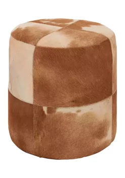 Best Sale 🌟 Contemporary Leather Stool by Monroe Lane ❤️ -Monroe Lane Sales Belk 8611