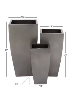 Coupon 🔥 Contemporary Metal Planter - Set of 3 by Monroe Lane 🌟 -Monroe Lane Sales Belk 8639