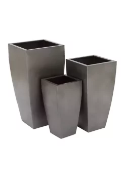 Coupon 🔥 Contemporary Metal Planter - Set of 3 by Monroe Lane 🌟 -Monroe Lane Sales Belk 8640