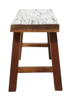 Coupon 🧨 Industrial Wood Bench by Monroe Lane 🤩 -Monroe Lane Sales Belk 8725