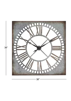 Best deal 💯 Farmhouse Metal Wall Clock by Monroe Lane 🤩 -Monroe Lane Sales Belk 8729