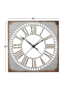 Best deal 💯 Farmhouse Metal Wall Clock by Monroe Lane 🤩 -Monroe Lane Sales Belk 8730